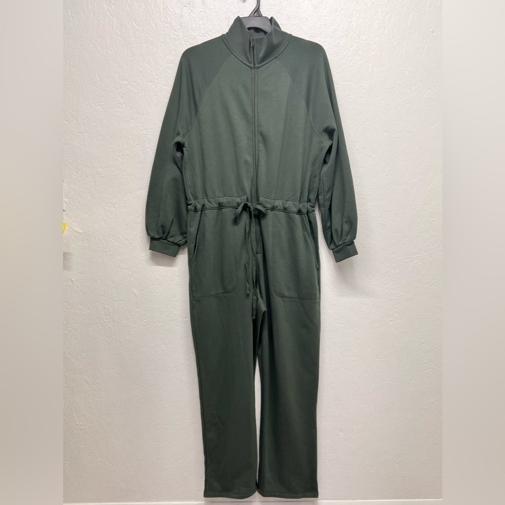 𝅺WOMEN’S Fleece One Piece Zip Up Jumpsuit XXL